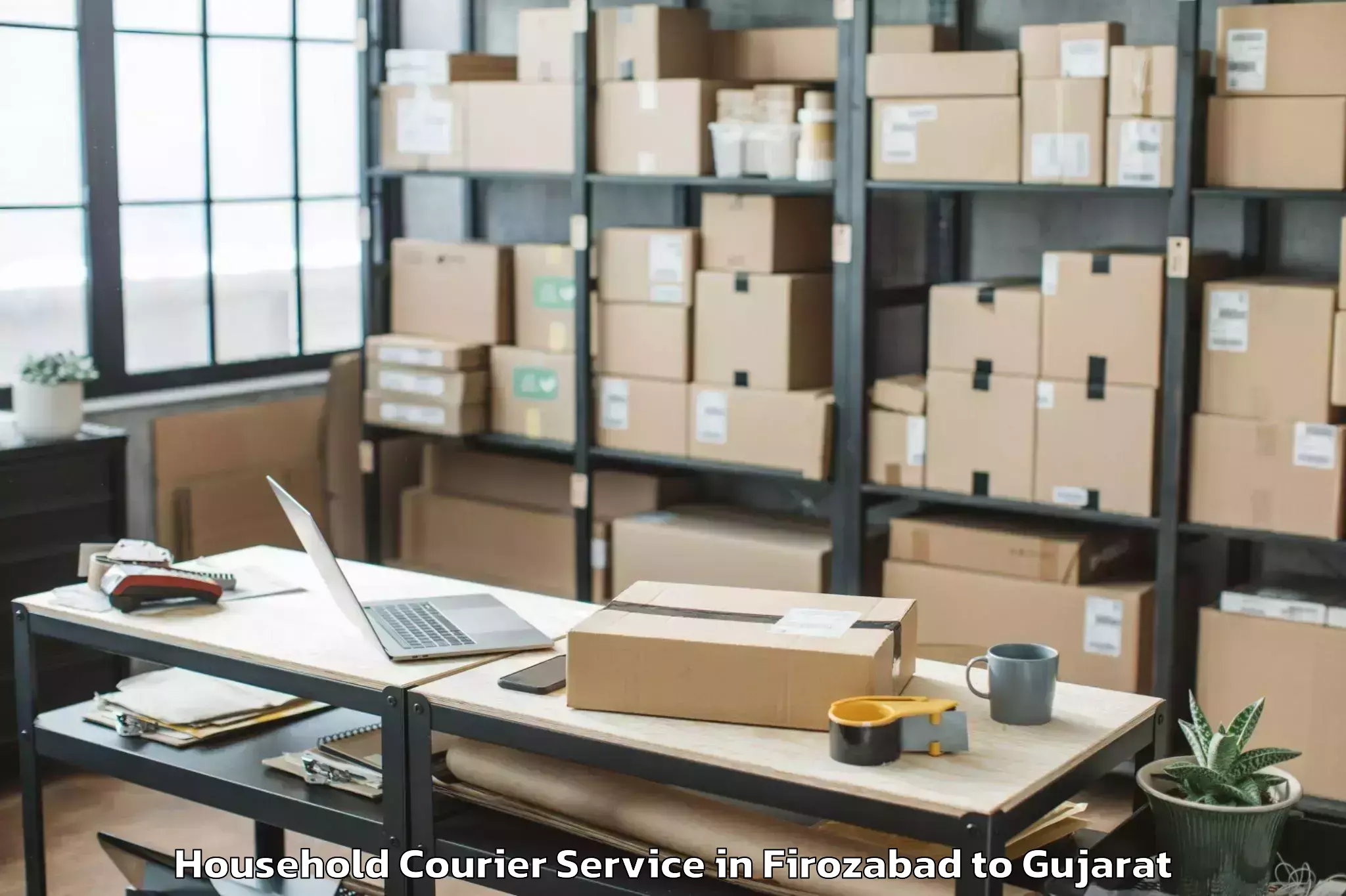 Reliable Firozabad to Sinor Household Courier